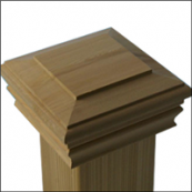 4X4 CEDAR/COPPER FINISH FLAT CAP
== VICTORIA STYLE, #VC-2 ==