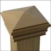 MAINE ORN 6X6 CEDAR PYRMD CAP   
== NEWPORT STYLE, #NC-1E      ==