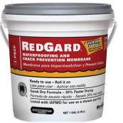 LQWAF1-2 REDGARD WATERPROOFR GAL
ELASTOMERC-USE UNDR CERAMIC TILE
AND STONE FLOORS-APPROVED AS 
SHOWER PAN LINER