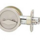 33515 RND ROUND POCKET DOOR LOCK
PRIVACY SATIN NCKL. FINISH