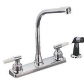 HI-RISE KITCH FAUCT 2HD 8" W/SPR
