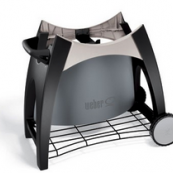 WEBER Q STATIONARY CART 

PLACE YOUR GRILL ON THIS
VERSATILE CART. INCLUDES A REAR
PANEL TO HIDE A 20 LB. LP TANK
(NOT INCLUDED), ADAPTER HOSE AND
A WIRE BOTTOM SHELF FOR STORING
TOOLS AND EQUIPMENT. FITS WEBER
Q, WEBER Q 200, WEBER Q 220 AND