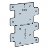 LTP4Z FLAT ANGLE 3INX4-1/4
(CASE/200)