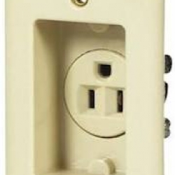 TR775W-SP 15A RECESS RECEPTACLE/
CLOCK HANGER (COOPER)