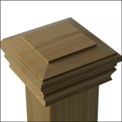 4X4 CEDAR/COPPER FINISH FLAT CAP
== VICTORIA STYLE, #VC-2 ==