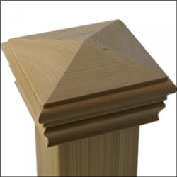 MAINE ORN 6X6 CEDAR PYRMD CAP   
== NEWPORT STYLE, #NC-1E      ==