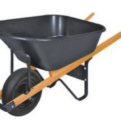 WB6PMB 6CU.FT BLACK POLY WHEEL-
BARROW (BLACK POLY TUB)