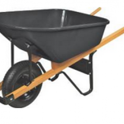 WB6SMB 6CU.FT BLACK METAL WHEEL-
BARROW (BLACK METAL TUB)